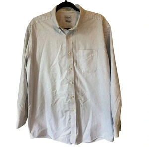 L. L.Bean Wrinkled Free Traditional Fit Button Up Men Dress Shirt Size 16.5 33
